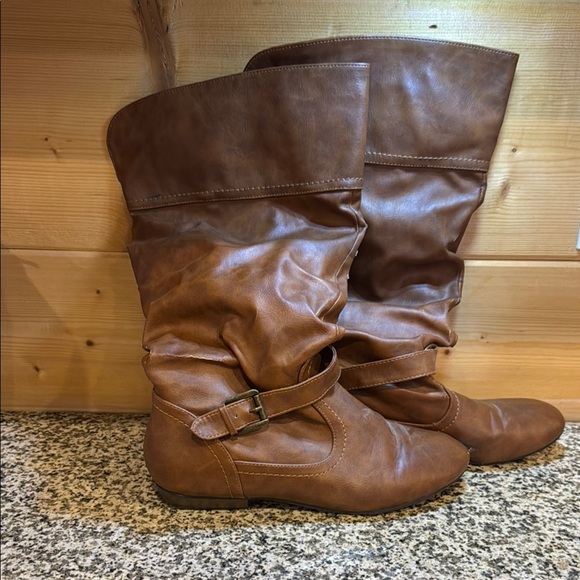 None Shoes - Women's‎ Brown Slouch Boots / size 9/ has some ware check photos